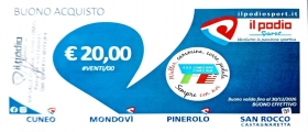 10 buoni acquisto da 20,00 €. cadauno - A.S.D. CUNEO BIKE